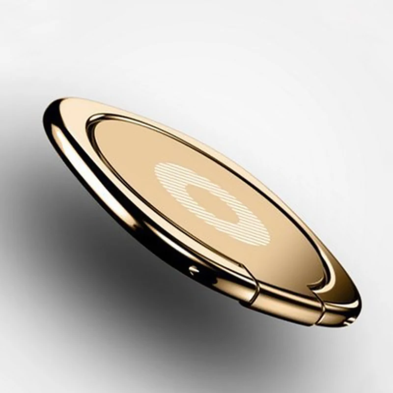 Gold Металлическое кольцо-держатель для пальца Подставка для samsung S9 S8 360 градусов тонкое кольцо-держатель мобильного телефона для iPhone XS Max XR X 8 7 6 5S SE - Цвет: Gold
