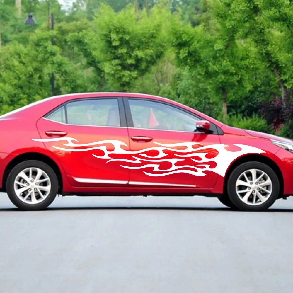 Автомобильные наклейки гоночные огненные огни 113 дюйма для Corolla Crown Reiz Mark X