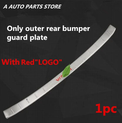 A2 red logo Для Suzuki Vitara автозапчасти 304 из нержавеющей стали внутренний внешний Задний бампер протектор порога - Цвет: A2 red logo