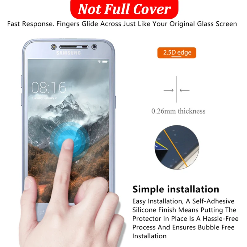 Защитное стекло для samsung j4 j8 2018 j1 j2 j3 j5 j6 j7 prime защитная пленка из закаленного