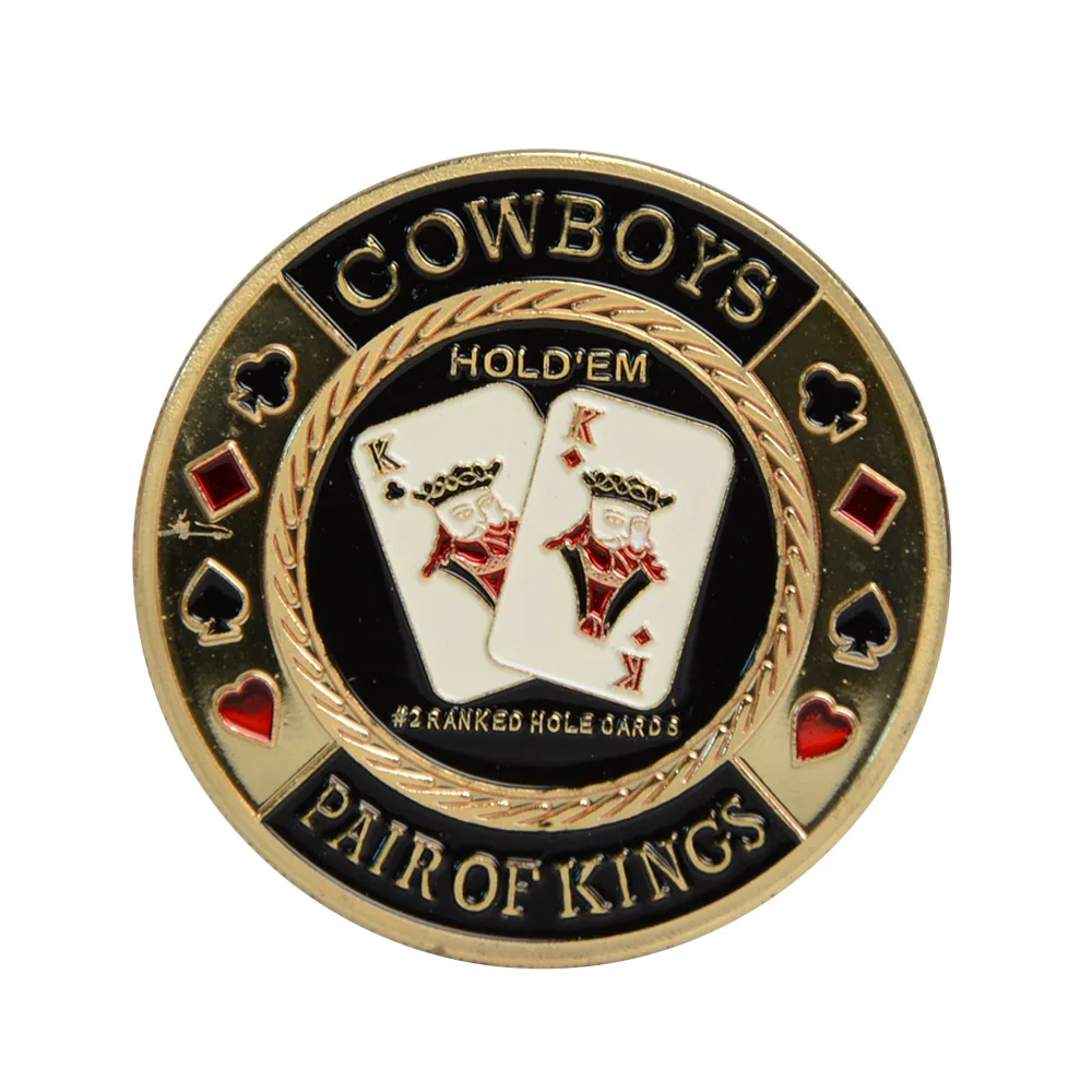 Защита для покерных карт металлический жетон монета с пластиковой крышкой чип