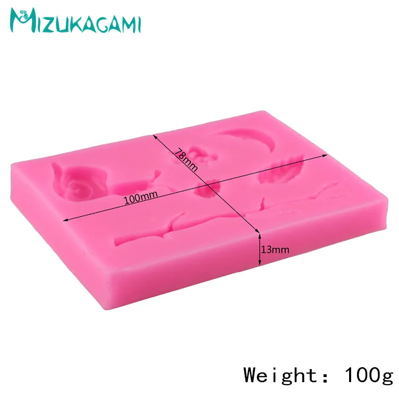 New Snail Shape Chocolate Silicone Mold Leaf Cake Decoration Tool Candy Pudding Kitchen Baking Tools MJ-01615 | Дом и сад