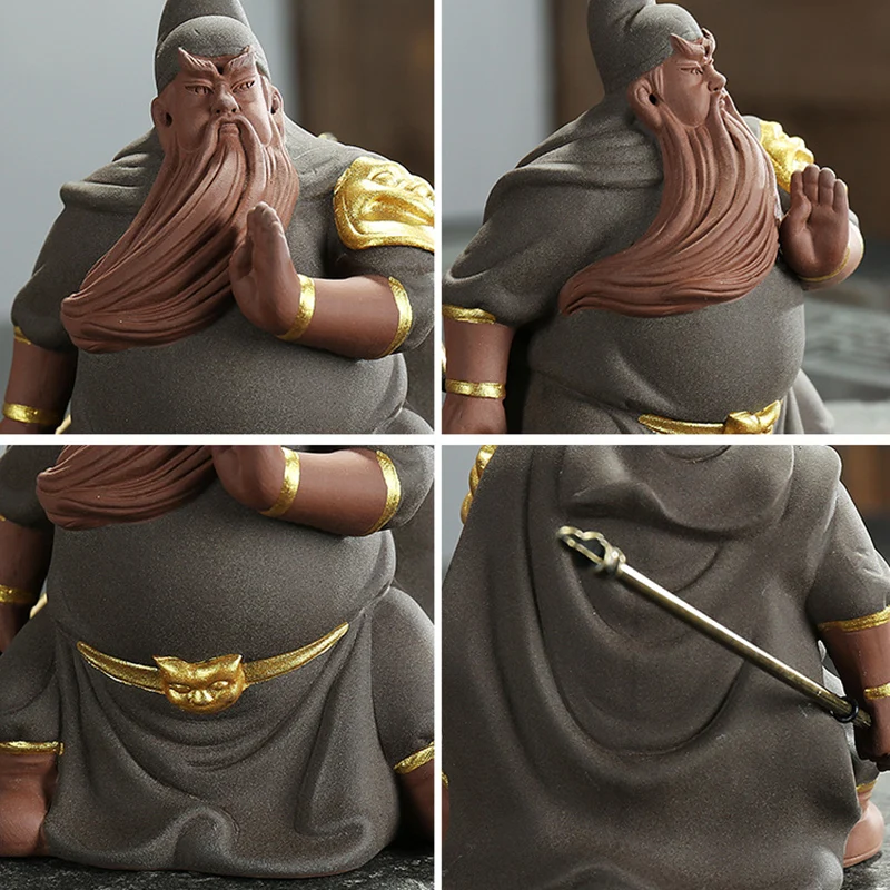 Персональный чай ПЭТ фиолетовая глина Zisha статуя винтажная лепная фигурка/дом