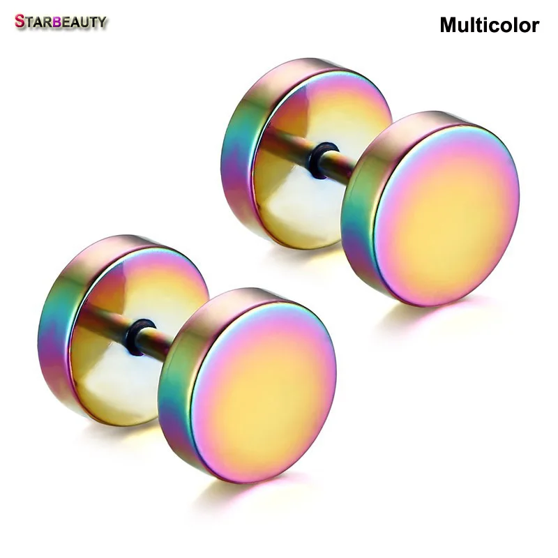 2pcs/lot 16G Black Barbell Stud Earring Piercing Ombligo Fashion Ear Plug &amp Tunnel Dumbbell Nombril Body Jewelry | Украшения и