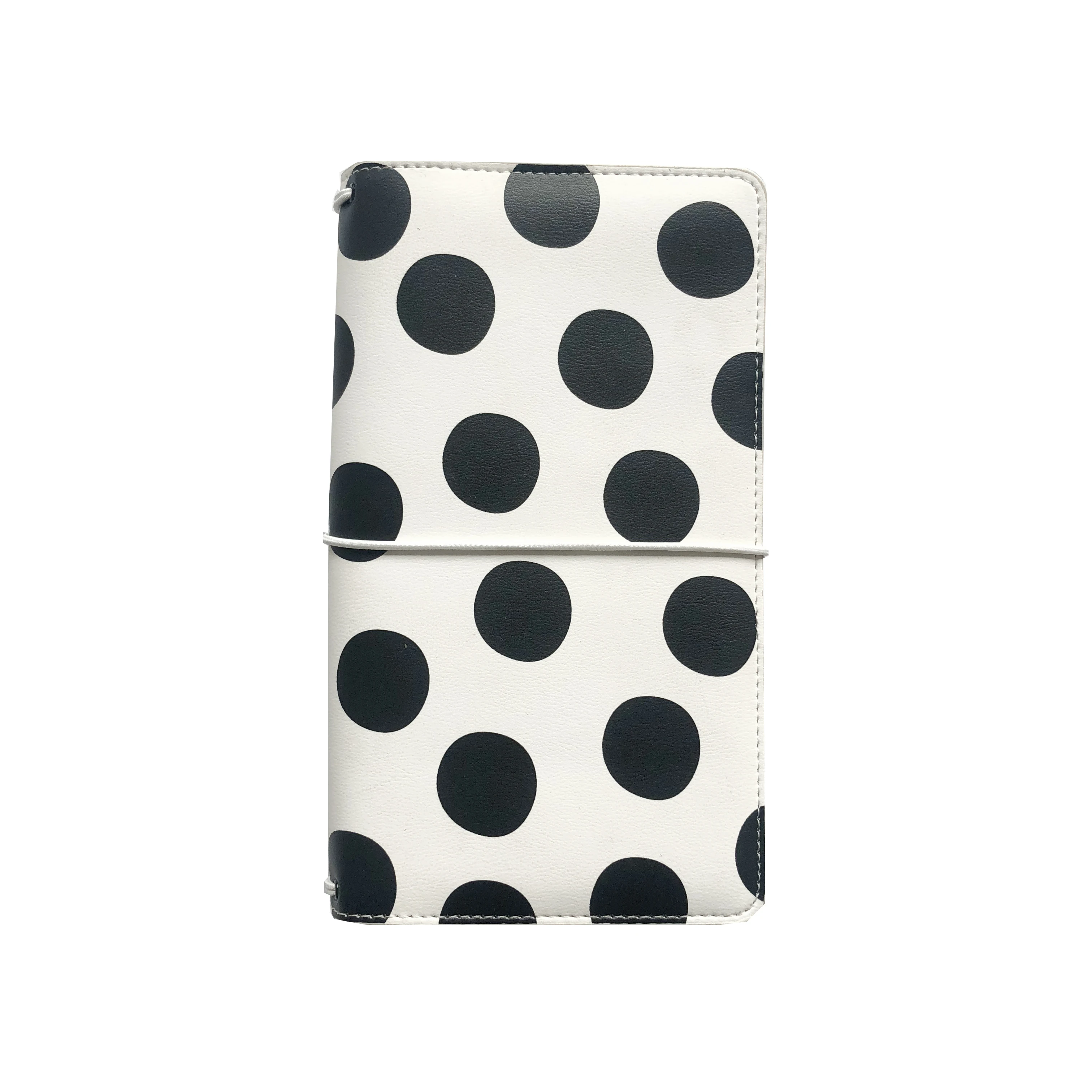 Dot Travel notebook Lovedoki черный и белый горошек кожаный чехол путешественник тетрадь модная пуля планировщик для журналов офисные и школьные принадлежности Канцтовары - Цвет: Dot Travel notebook