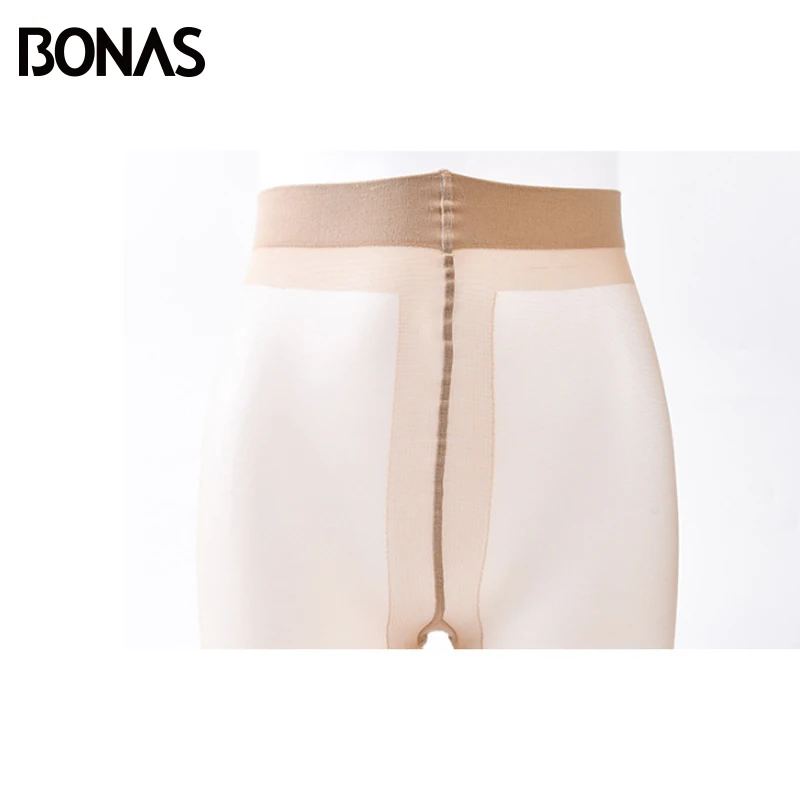 BONAS 15D Spider Tights Tear Resistant Nylon Pantyhose T Crotch Women Summer Sexy Breathable Tights Slim Stockings Female