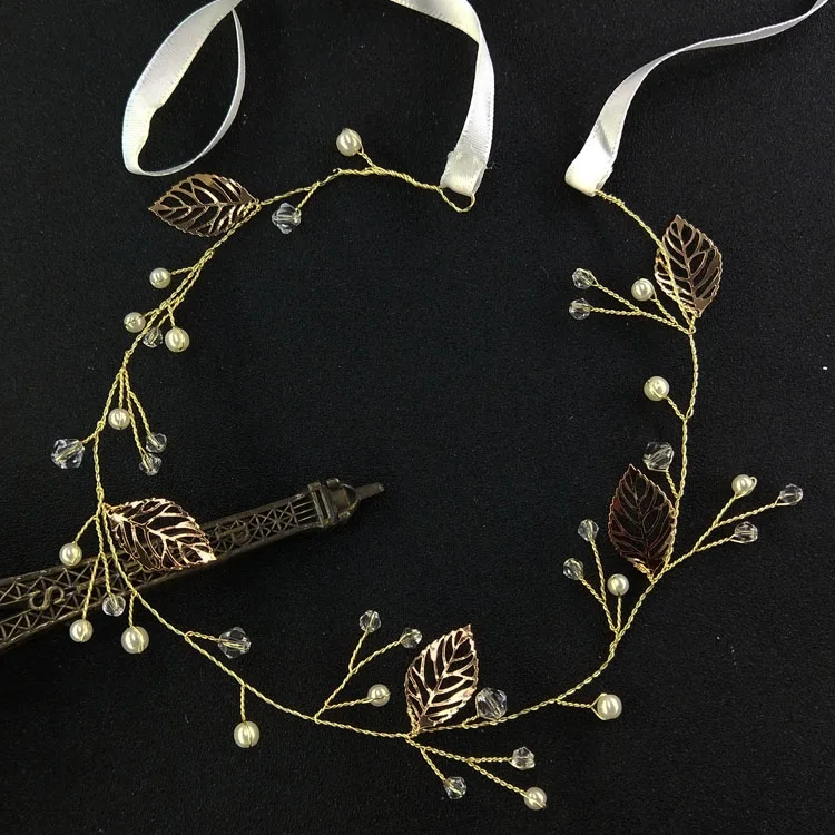 Изысканные свадебные ободки для волос с кристаллами и жемчужинами головная