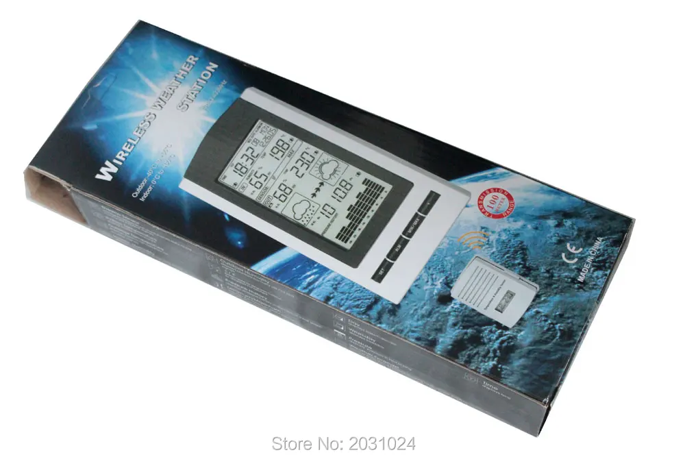 Беспроводная метеостанция с датчиком температуры и влажности ЖК дисплей