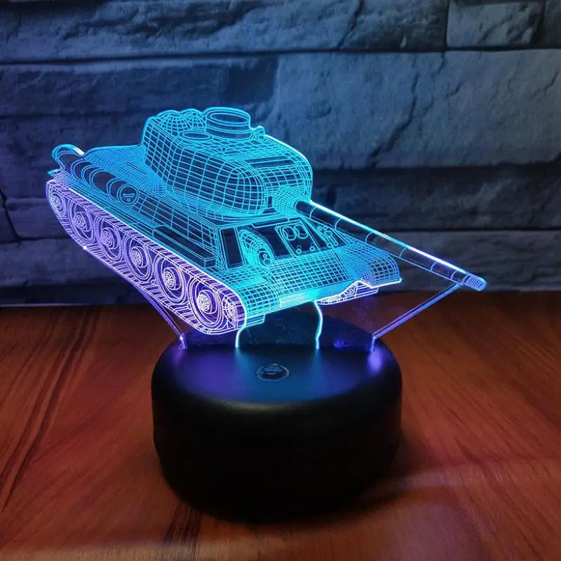 Немецкая колесница 3d Визуальный ночник настольная лампа Креативный
