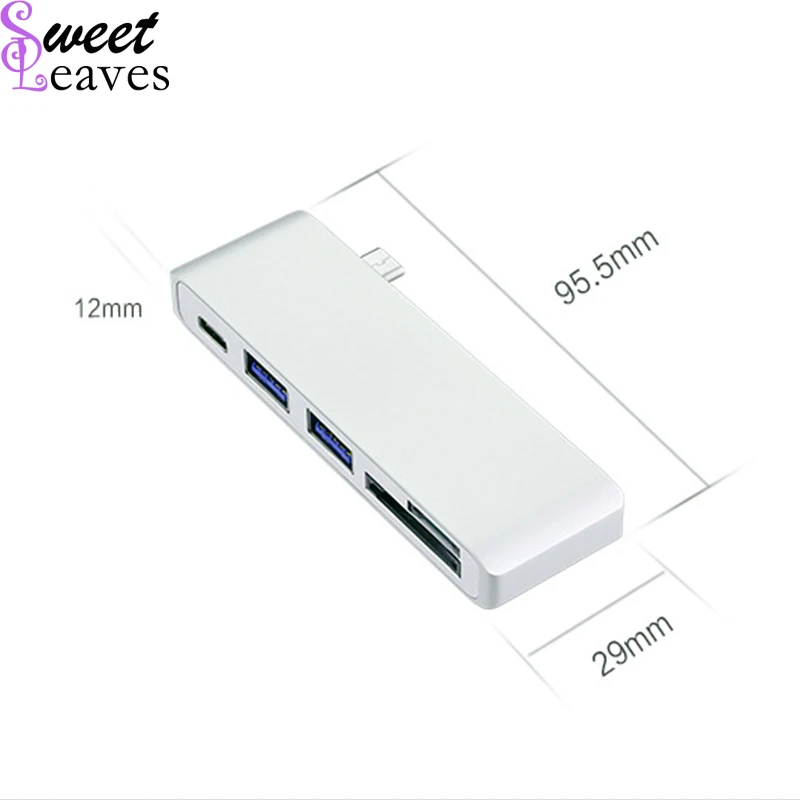 USB 3.1 Type C To Hub Card Reader Multiport Type-C Thunderbolt 3 Convertor USB-C charging for Macbook Pro Samsung | Электроника