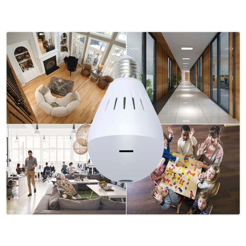 CBAOOO V380S IP камера WiFi 360 градусов безопасности беспроводная камера 1080P умный дом панорамная камера наблюдения светильник