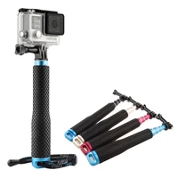 aluminum extendable handheld selfie stick gopro monopod for gopro hero 9 8 7 6 5 4 3 sjcam camera