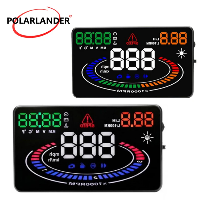 

Auto Projector Over Speed Alarm Reflection E300 Car OBD II Driving HUD 5.5 Inch Screen GPS OBD2 Interface Head Up Display