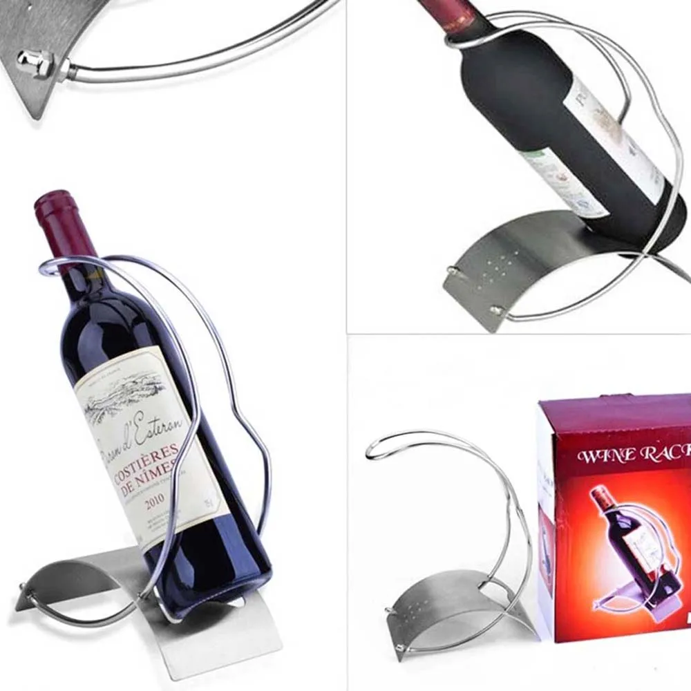 Изогнутые нержавеющей стали одной бутылки вина рама металлические стойки