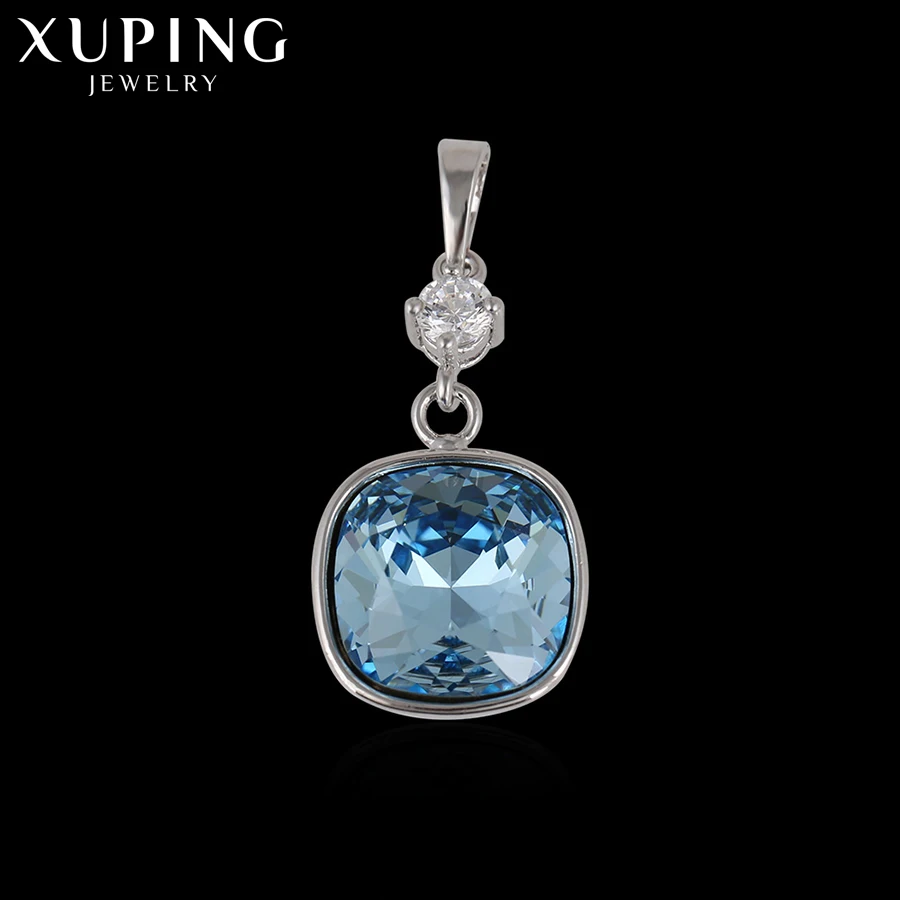Xuping Модные Элегантные Кристаллы от Swarovski прямоугольная подвеска ожерелья для женщин подарок на день Святого Валентина S29-32885