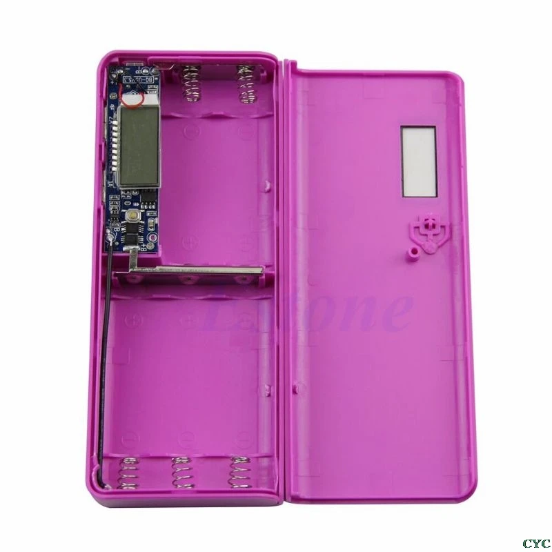 Светодиодный 5x18650 Двойной USB внешний аккумулятор зарядное устройство чехол DIY