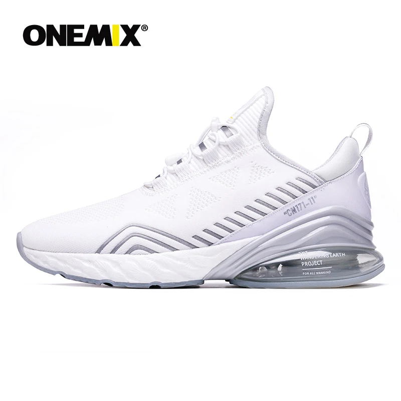 white ONEMIX сетка дышащий вразлёт, плетение кружева мужские кроссовки Легкая спортивная обувь новые спортивные кроссовки прогулочные кроссовки - Цвет: white