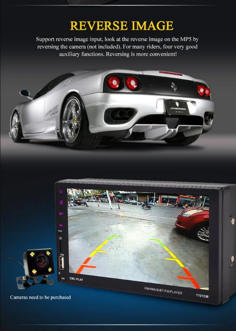 Автомобильный mp5 плеер стерео MP5 7 дюймов на Android с камерой дистанционным