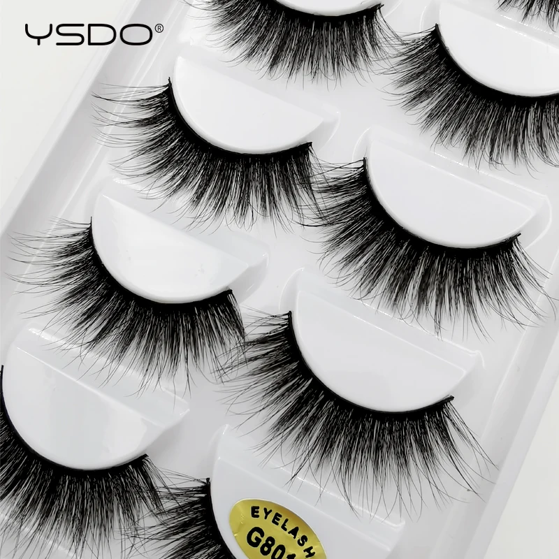 YSDO 5 пар норковых ресниц натуральные длинные 3d норковые ресницы cilios maquiagem