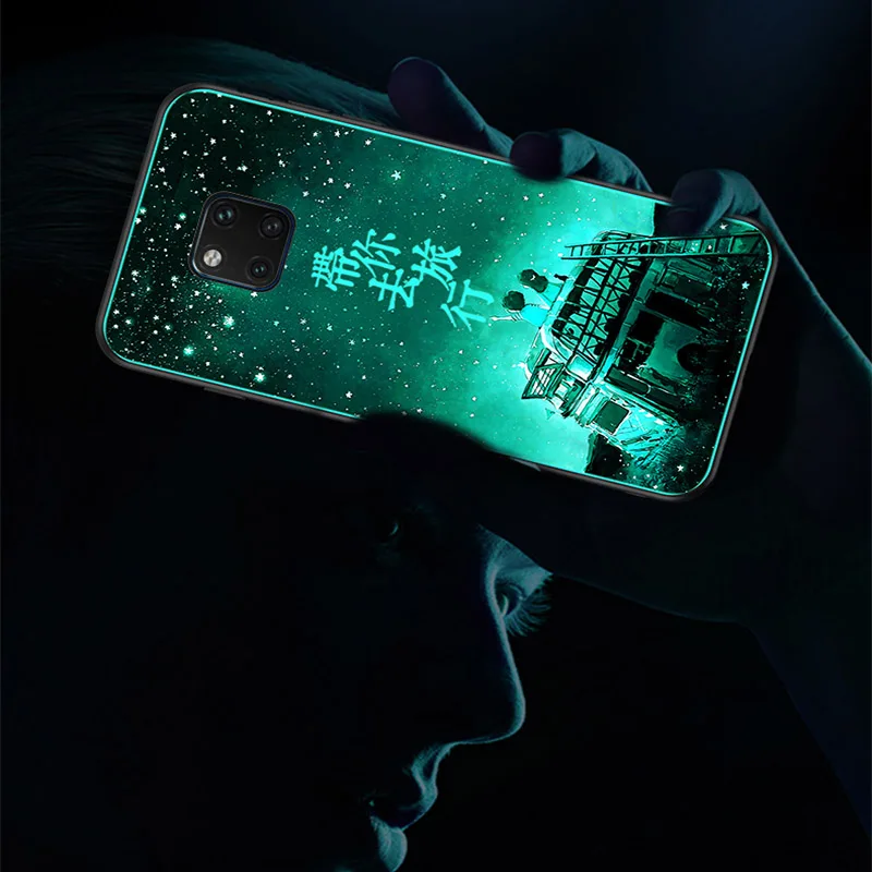 SemgCeKen светящийся чехол из закаленного стекла для huawei mate 20 pro lite 20x mate20x mate20 mate20pro 3d