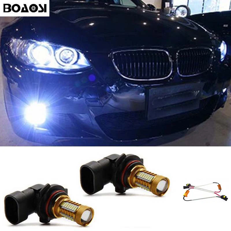Светодиодная лампа BOAOSI 2x H8 H11 Samsung 4014 противотуманная фара DRL + декодеры Canbus без