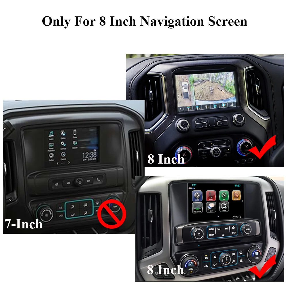 Car GPS Navigation Screen Protector for GMC Sierra 1500 2500HD 3500HD Denali 2014-2019 8&quot Tempered Glass Protective Film | Автомобили