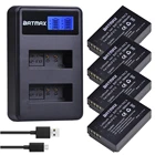 4 шт., литий-ионный аккумулятор 1800 мА  ч LP-E12 LP E12 LPE12 + двойное зарядное устройство USB с ЖК-дисплеем для камеры Canon EOS M50, EOS M100,100D Kiss X7 Rebel SL1