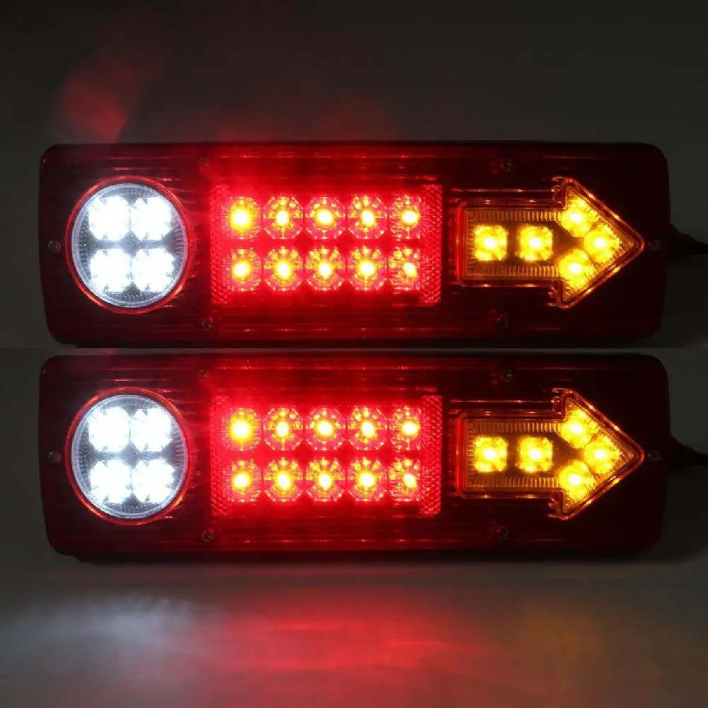 Partol 2pcs Car Led Trailer Tail Light 12V Left &amp Right Earth Reverse Stop Indicator Waterproof For Trucks Utes Caravans | Автомобили и