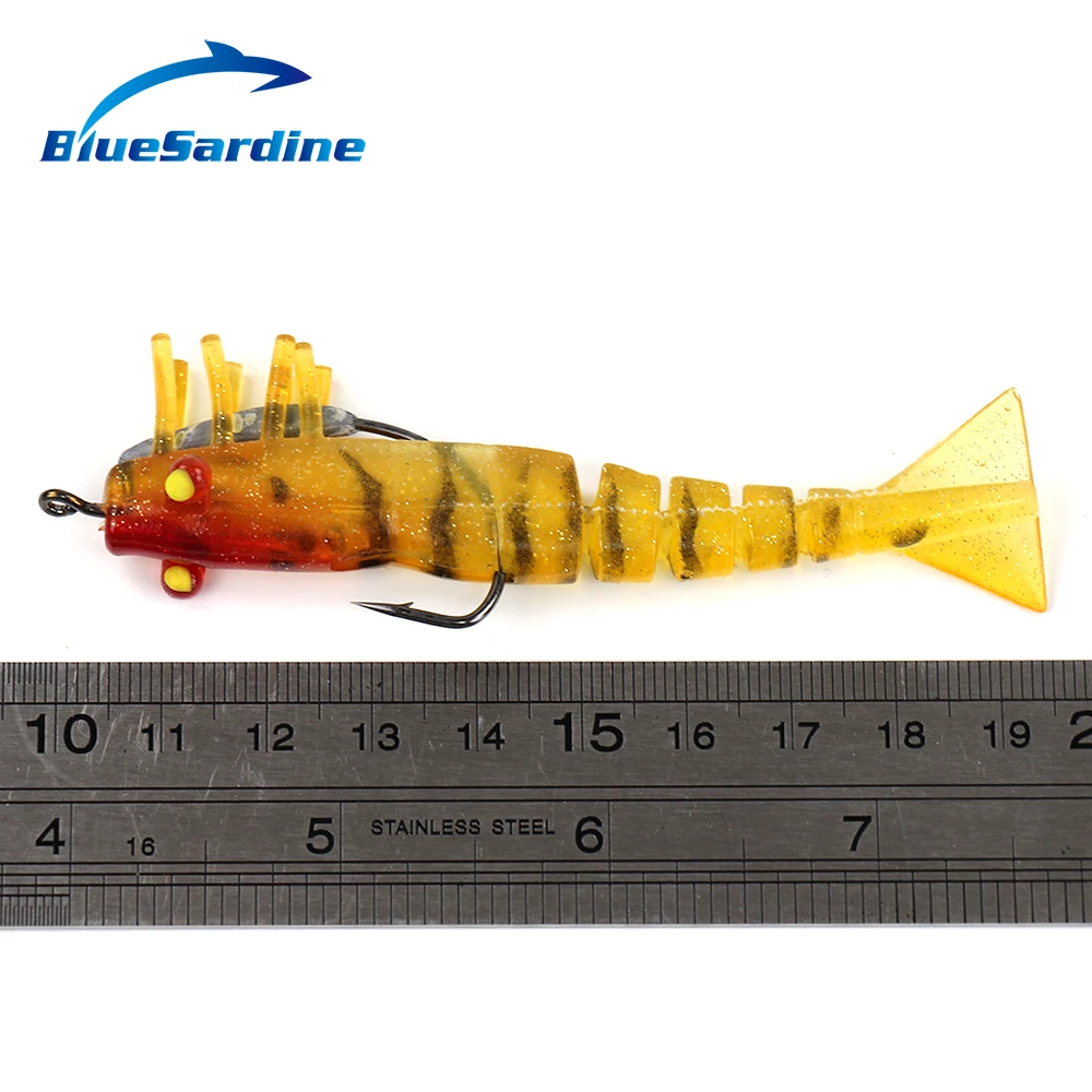 BlueSardine 3 шт. 8 4 г 9 5 см мягкие приманки для рыбалки Мягкие с Крючки-креветки