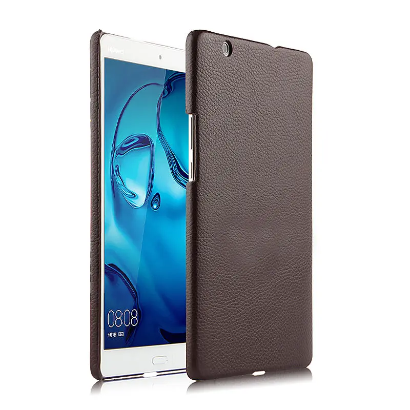 Натуральная кожа для huawei MediaPad M3 lite 8,0 чехол M3 lite 8 чехол из воловьей кожи Защитный протектор CPN-L09 W09 AL00 планшет - Цвет: brown