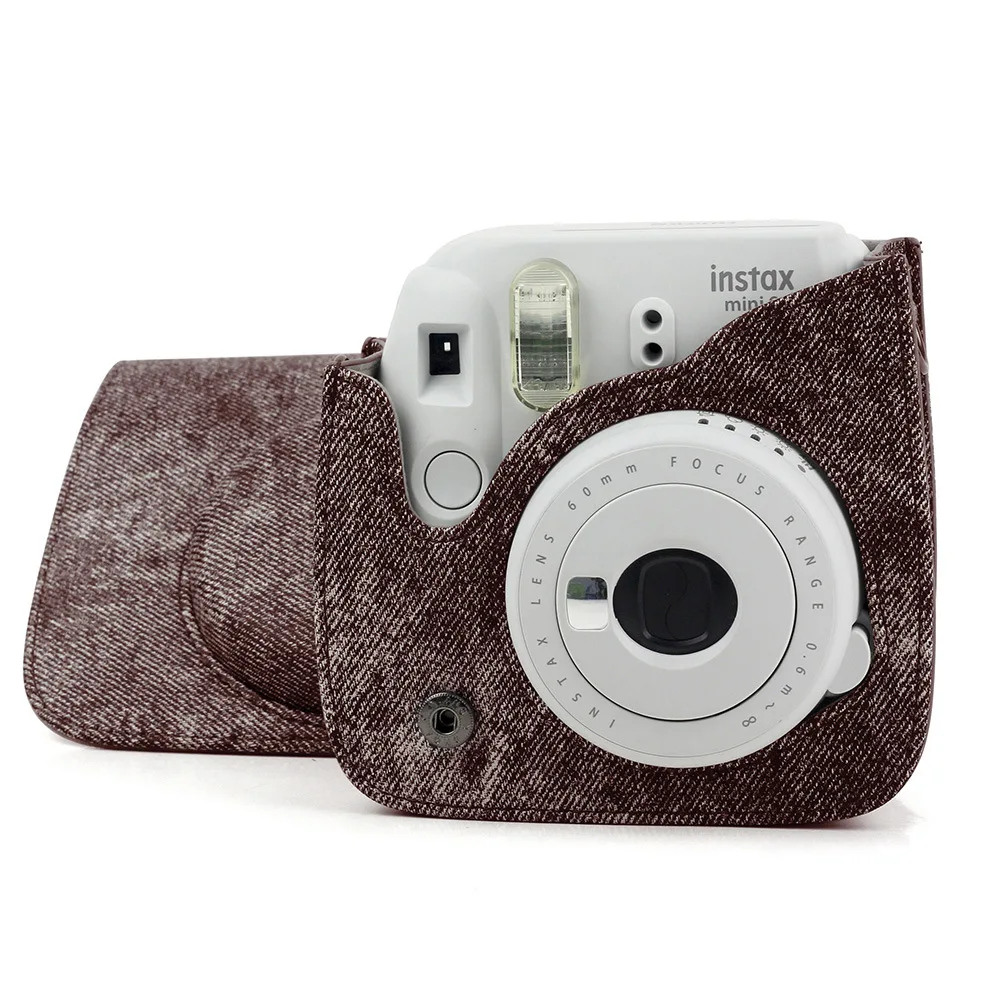 Для Fujifilm Instax Mini 9 8 8+ чехол Аксессуары для камеры Джинсовая кожа мгновенная камера сумка на плечо защитный чехол сумка