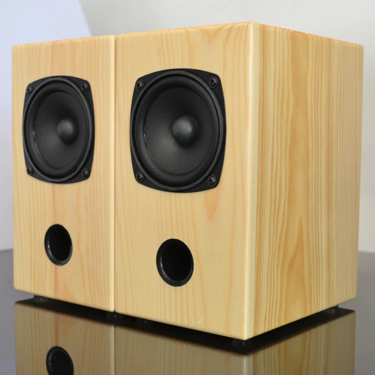 DIYLIVE 3 дюймов Дерево 15 Вт* 2 пассивные 2,0 колонки HIFI домашний/офисный Настольный стерео аудио компьютер динамик ноутбука звуковая коробка A3