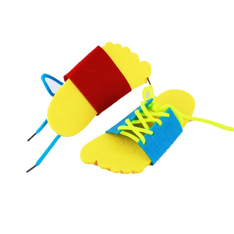 Монтессори игрушки для детей Обучающие туфли на шнурках раннего развития