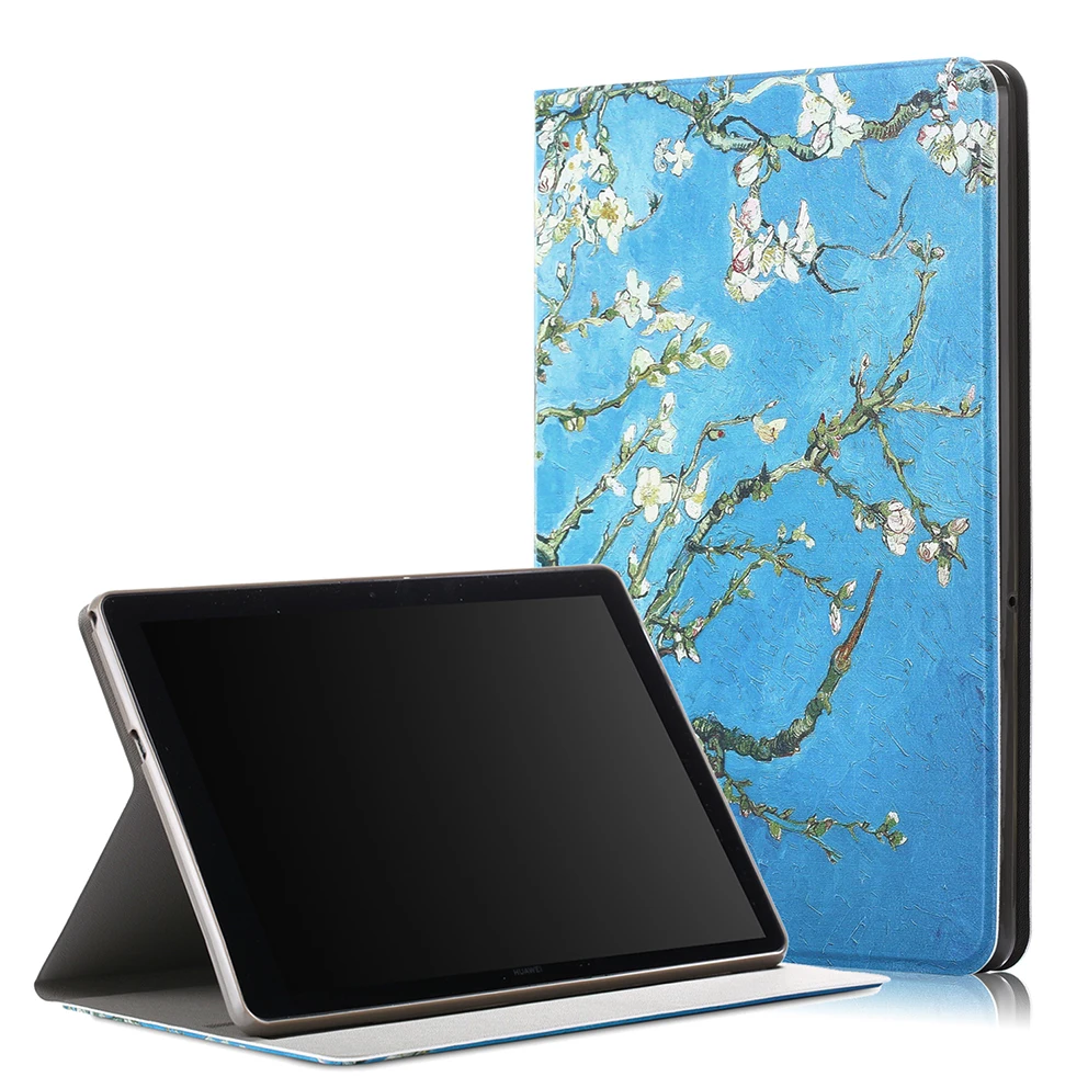 PU кожаный чехол для Huawei MediaPad T5 10,1 дюймов планшет Мягкий ТПУ задняя крышка для Huawei Медиа Pad T5 10 чехол AGS2-W09/L09/L03/W19