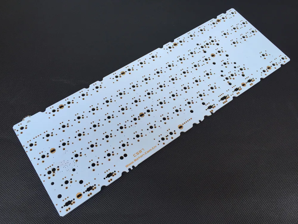 Механическая клавиатура Satan Backlight 87 key DIY белая печатная плата с подсветкой