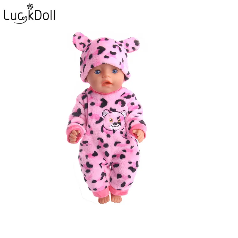Пижамные костюмы LUCKDOLL в виде животных + шапочка для кукол 43 см аксессуары игрушки