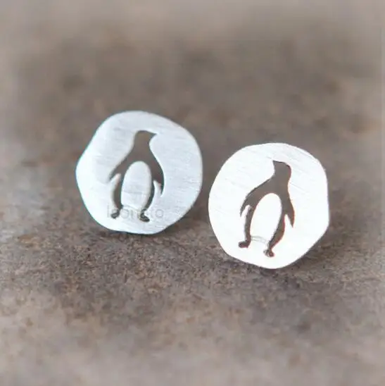 Женские серьги гвоздики в виде животных|penguin earrings|earrings for womenearrings |