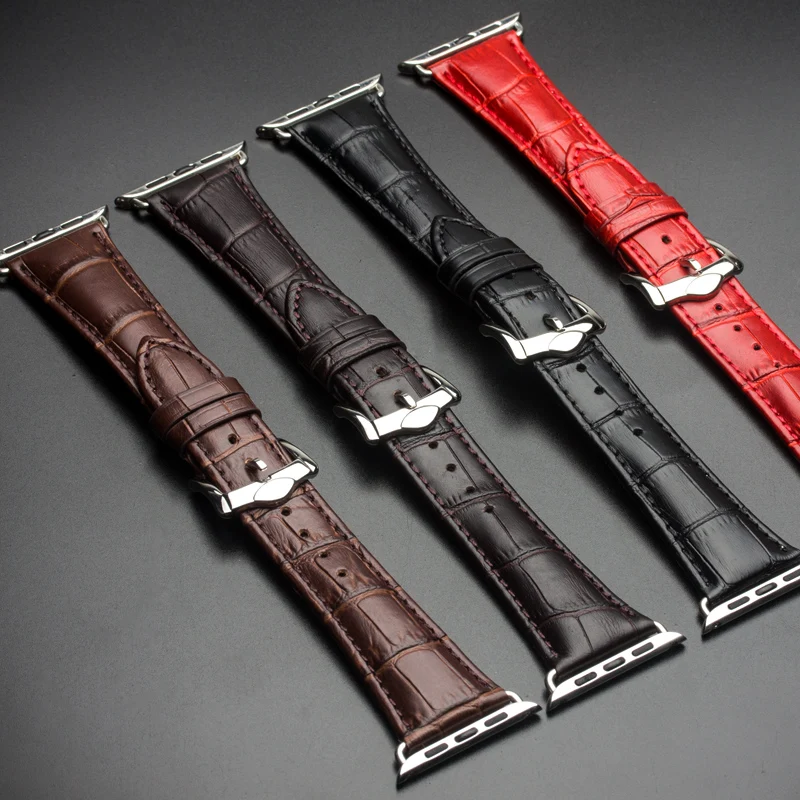 Genuine Leather Replacement Sport Band For 38mm Apple Watch Series 1 2 3 42mm Wrist Bracelet Strap iWatch Sports Edition | Электроника