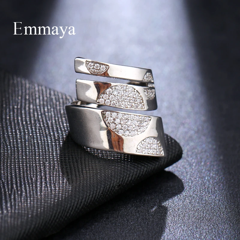 Женское кольцо в форме змеи Emmaya эффектное с кубическим цирконием простое