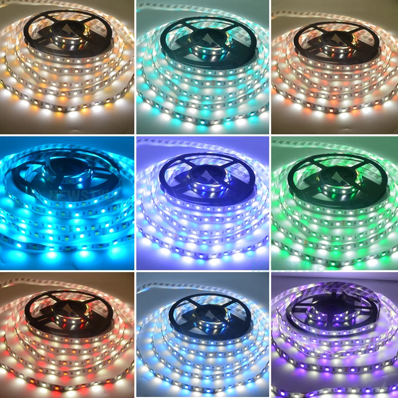 5 м светодиодный ленты RGBW/RGBWW 5050 SMD свет DC12V IP20/IP65 Водонепроницаемый лента + 2 4G пульт