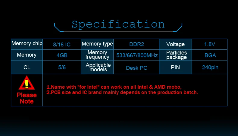 VEINEDA Настольные ПК оперативная память ddr2 1 Гб 2 ГБ 4 ГБ 533 667 800HMz PC2 6400 память ddr 2 PC2-6400 240pin для AMD Intel® для настольных ПК