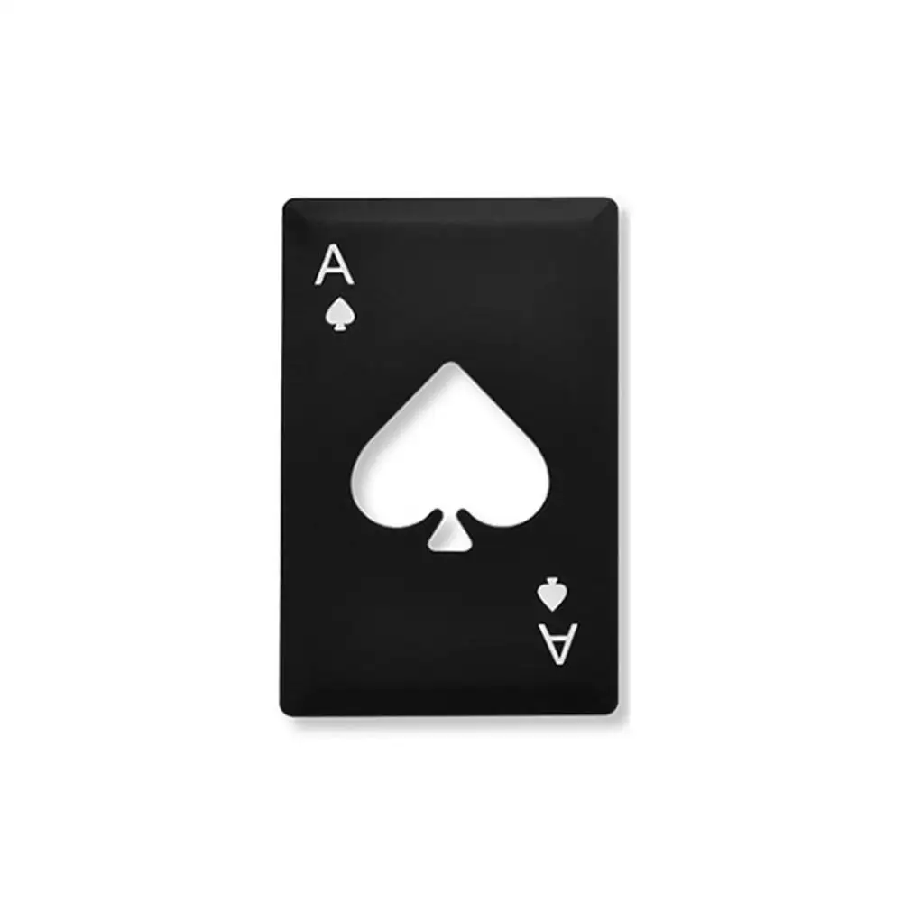 Черный/серебристый открывалка для пивных бутылок с карточкой покера