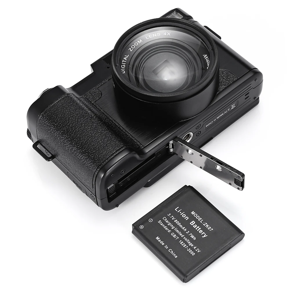 AMKOV CD-R2 Digital Camera Video Camcorder 800W Pixel With 3&quot TFT Screen UV Filter 0.45X Super Wide Angle Lens LED Flash Light |
