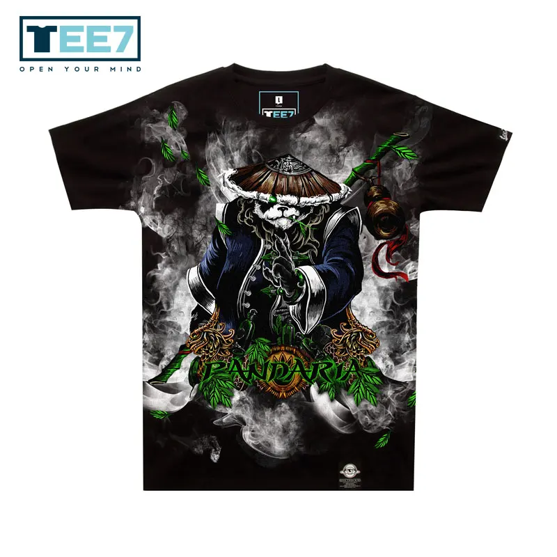 TEE7 Game WOW Panda mystery 100% Cotton T-shirt Cosplay costume for Azeroth Brithday Gift | Мужская одежда