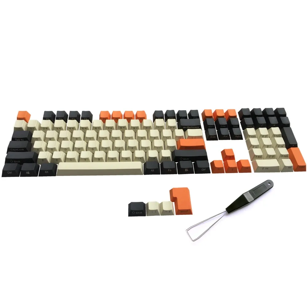 PBT углерода шапки сбоку с международным стандартом ISO Cherry MX ключ Набор для 60%/TKL 87/104/108 MX механическая клавиатура подходит Anne Akko X уточка