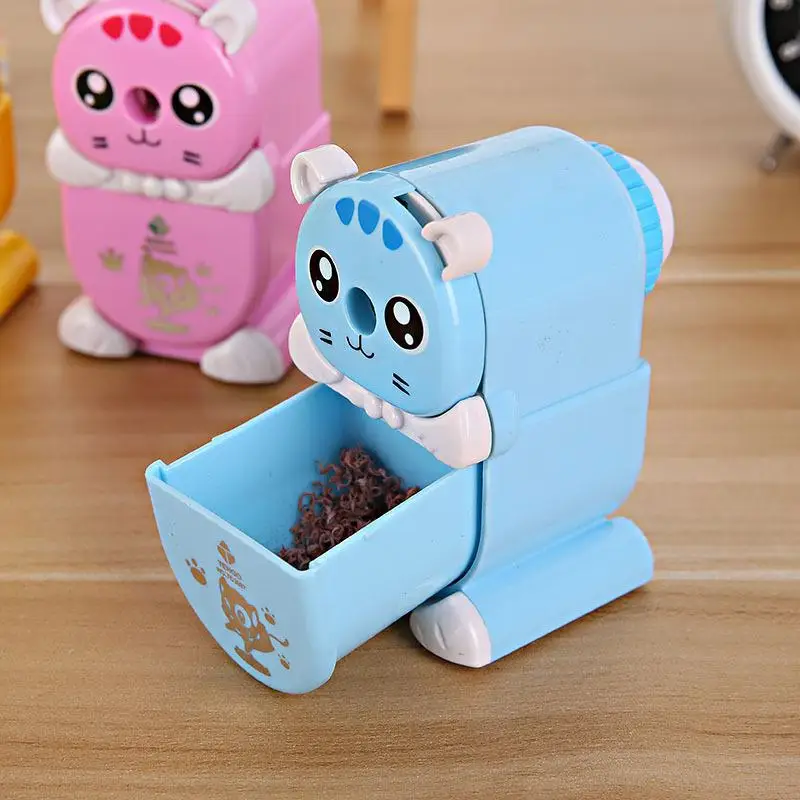 Cartoon Cat Pencils Sharpener Stationary Cute Pencil Cutter For Kids Manual School Afila Lapices | Канцтовары для офиса и дома