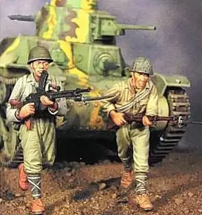 1/35 смолы цифры WWII German солдат 2 шт./компл.(без майки