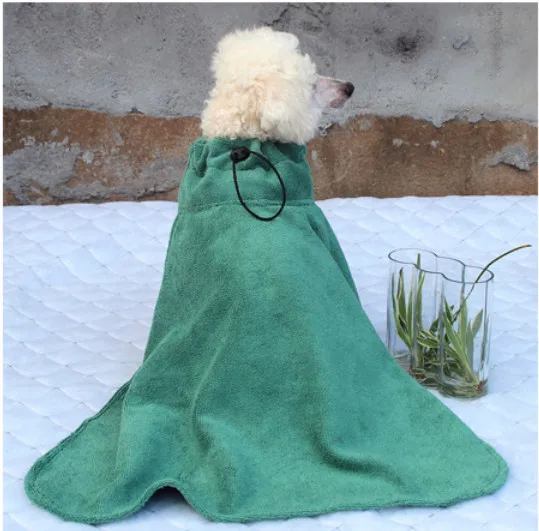 Super Absorbent Quick Drying Microfiber towel Dog Bath Robe |