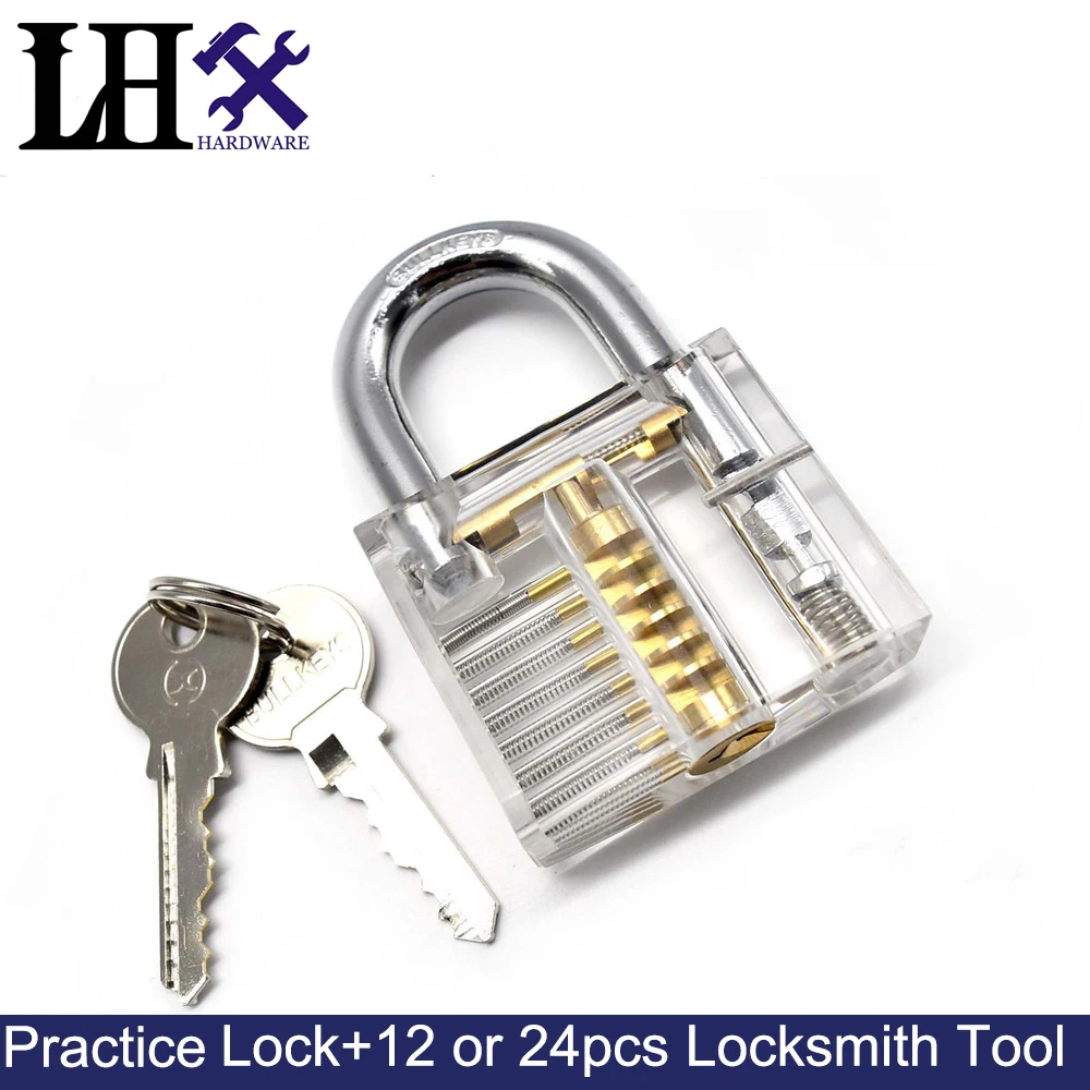 Фурнитура прозрачный видимый навесной замок для тренировок отмычка