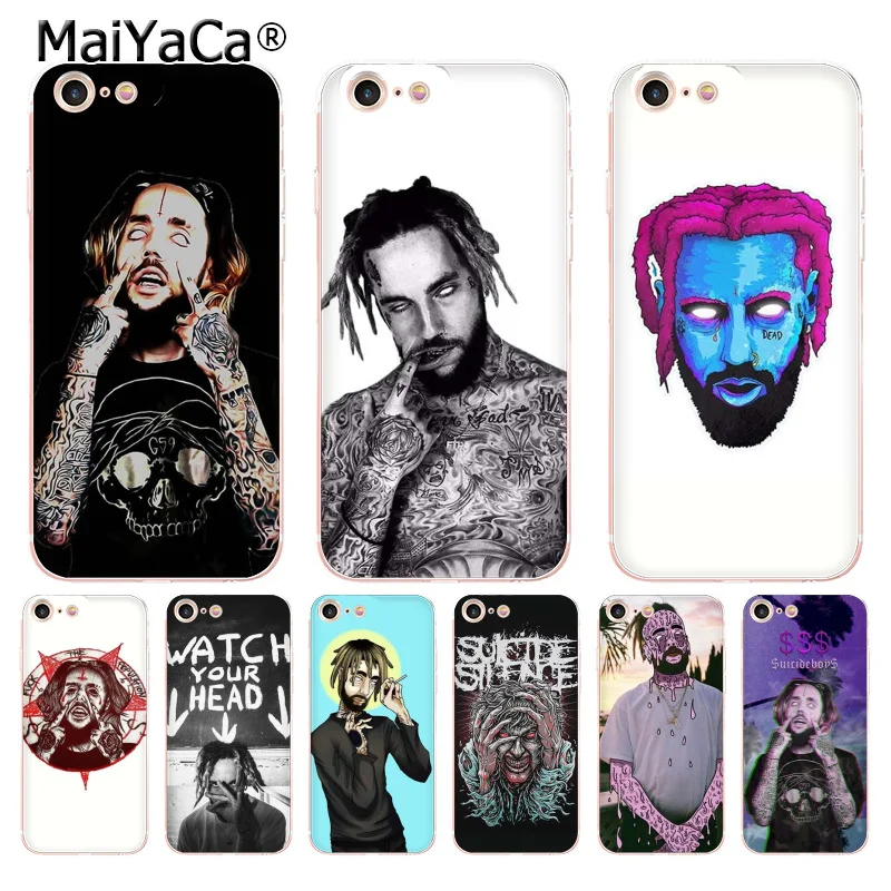 Мягкий прозрачный чехол из ТПУ MaiYaCa uicideboy для iPhone X 6 6s 7plus 8 8Plus 5S 11pro|Бамперы| |